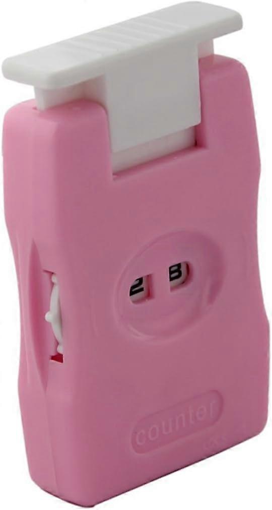 Hand Knitting Crochet Stitch Counters Rows Counters Tool for Home Travel - Pink