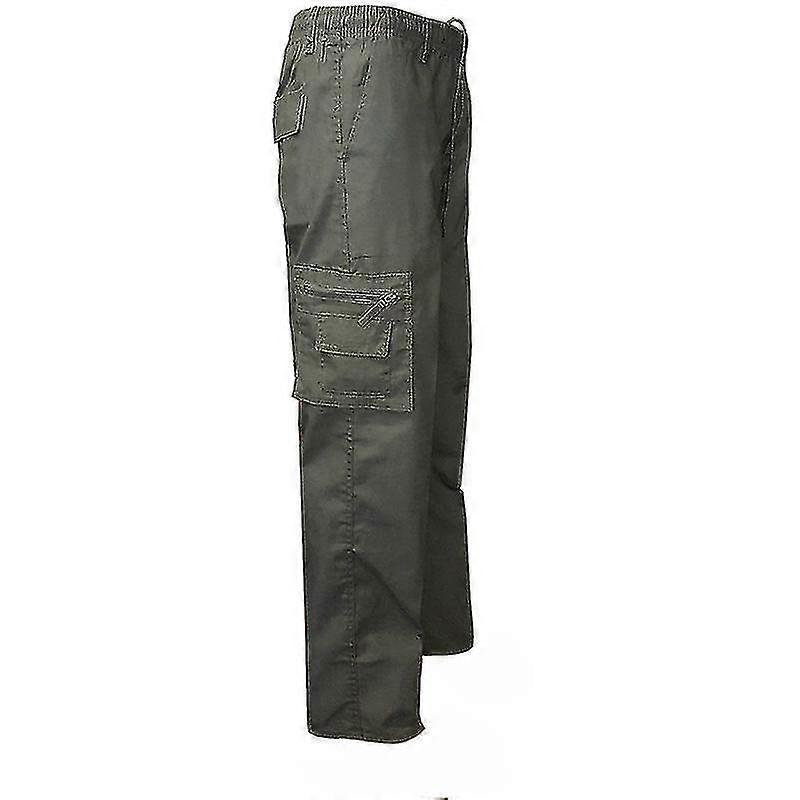 Men Casual Cargo Trousers Elasticated Waist Pants