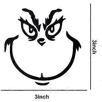 10pcs Finduat Grinch Aufkleber für Ornamente Grinch Gesicht Decals Vinyl Aufkleber