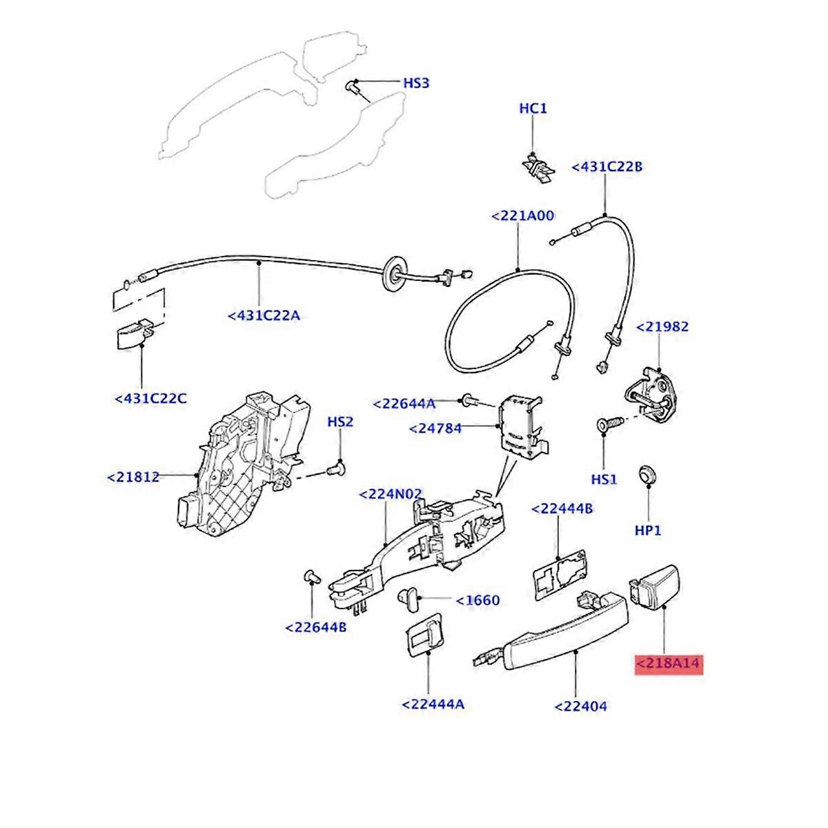 Driver Side Door Handle Cap LR067700 for Land Sport LR4 LR3 LR2 2006-2013 Outer Door Handle Cover