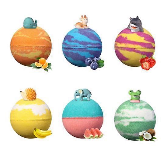 Bath Bombs Gift Set, 6 Handmade Fizzies Rich in Essential Oil
