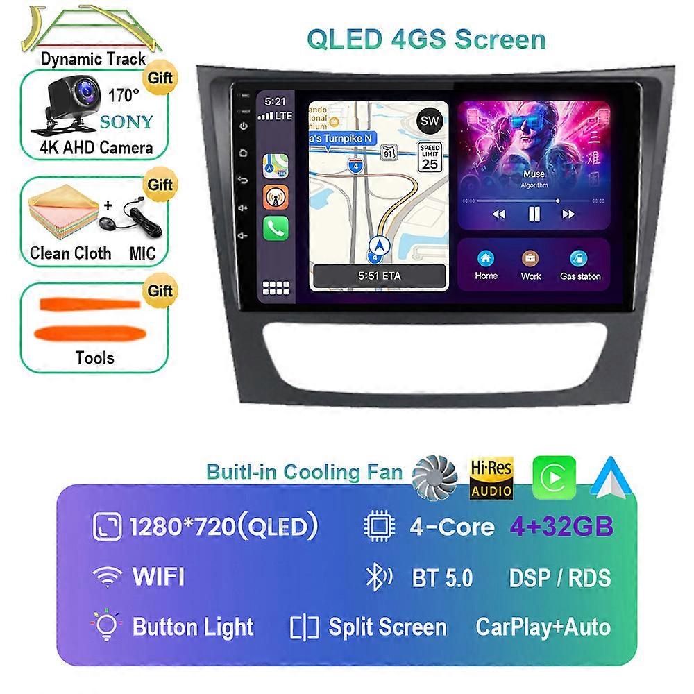 Android 13 Car Radio For Mercedes-Benz E-class W211/CLS-class 2005 - 2008 Multimedia Stereo Video Player GPS WIFI Carplay Auto