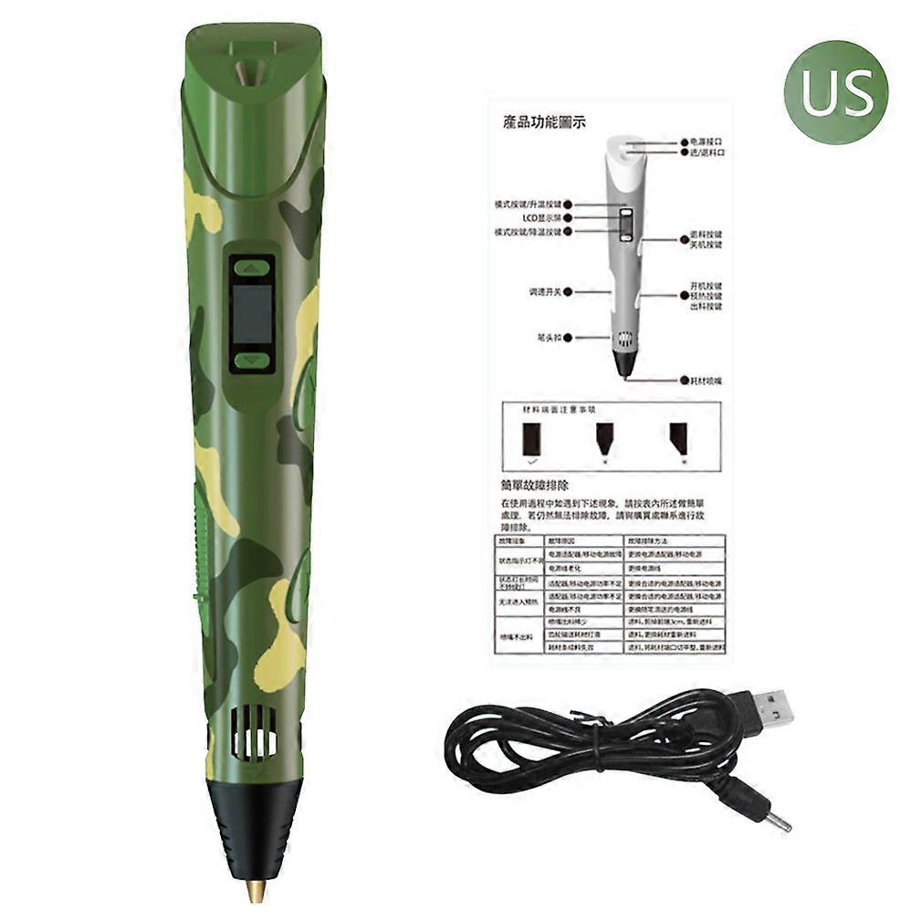 技術安全材料PLA消耗品子供玩具印刷ペン子供カモフラージュ美しい3D印刷ペン