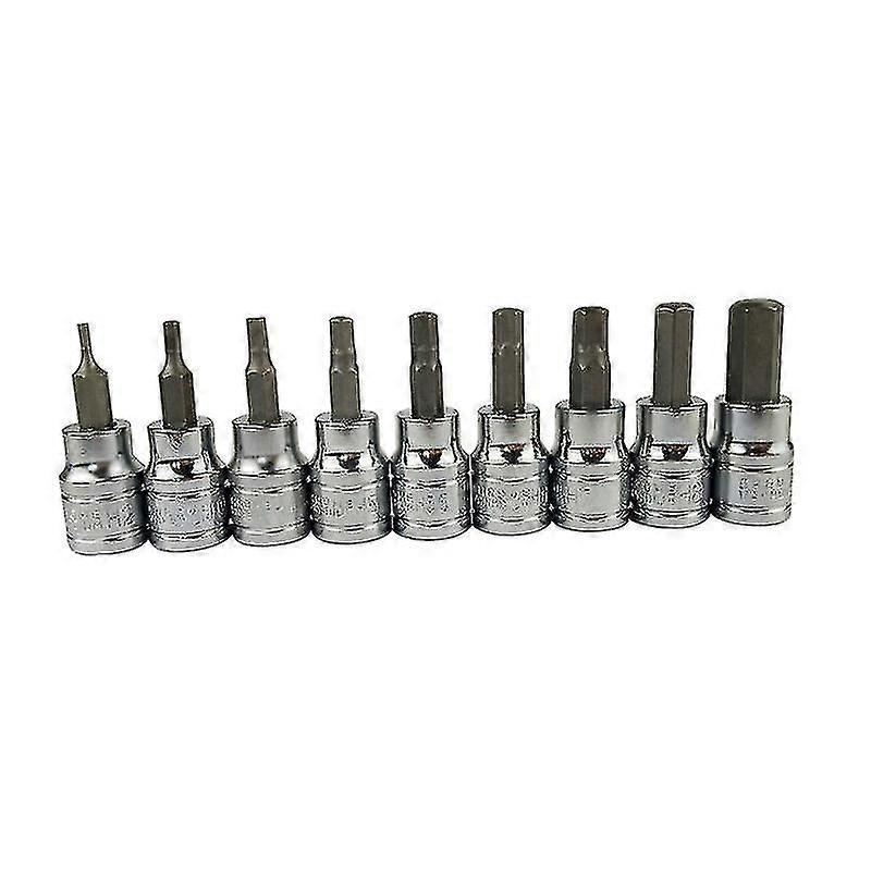 3/8" Dr Drive 2-10mm Hex Socket Set 9 Pcs
