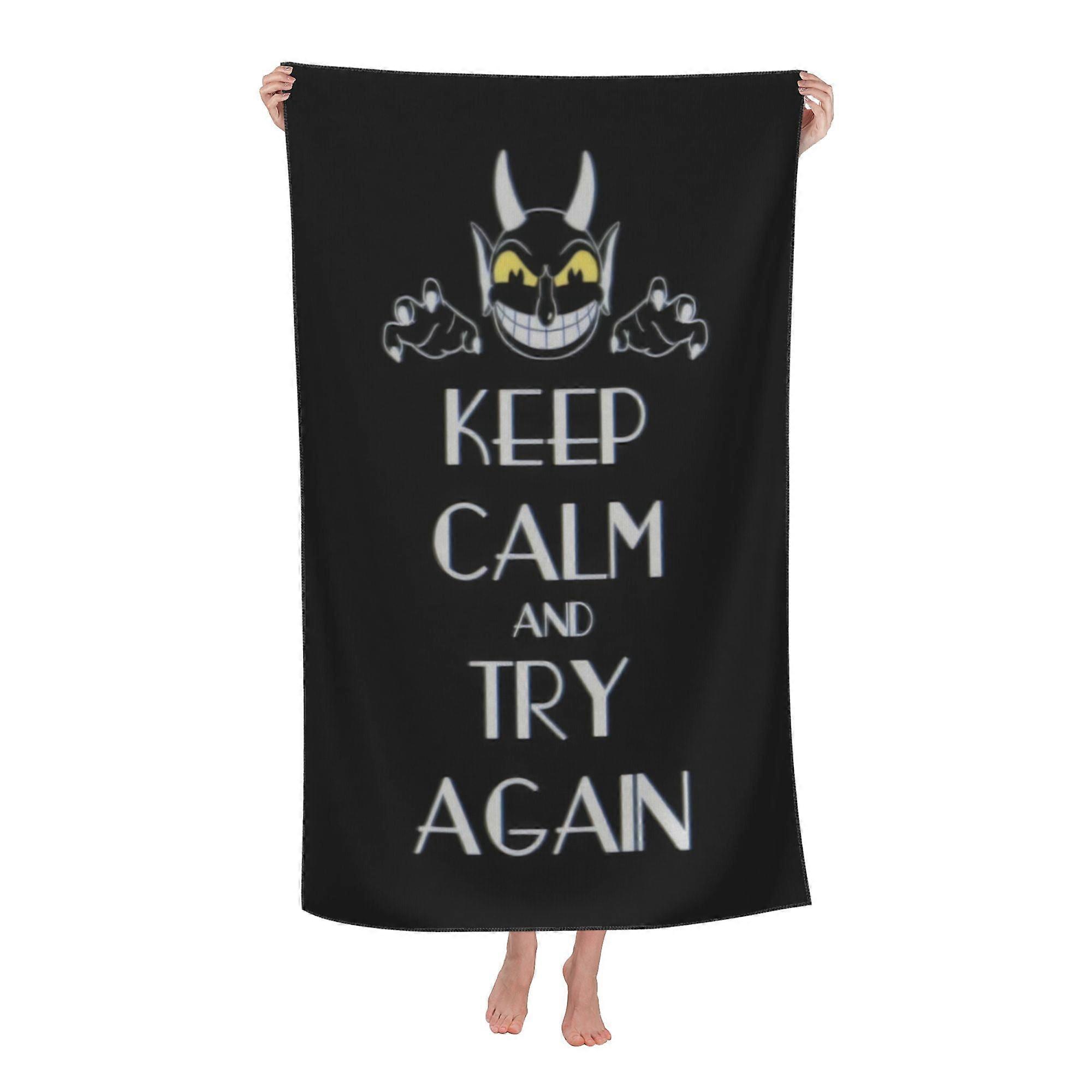 k749 Cuphead Beach Towel, Large Microfiber Bath Towel mtdw749