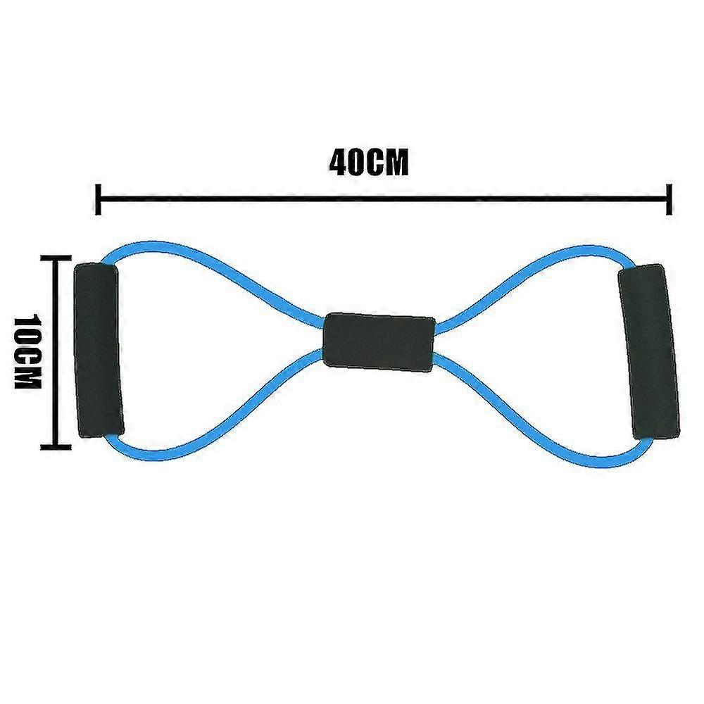 Pull Rope Band Chest Expander - Multifunción con mango 8 Word Elastic Home Exercise Resistance Tube Bands For Home Gym Exercise Muscle Training Tub