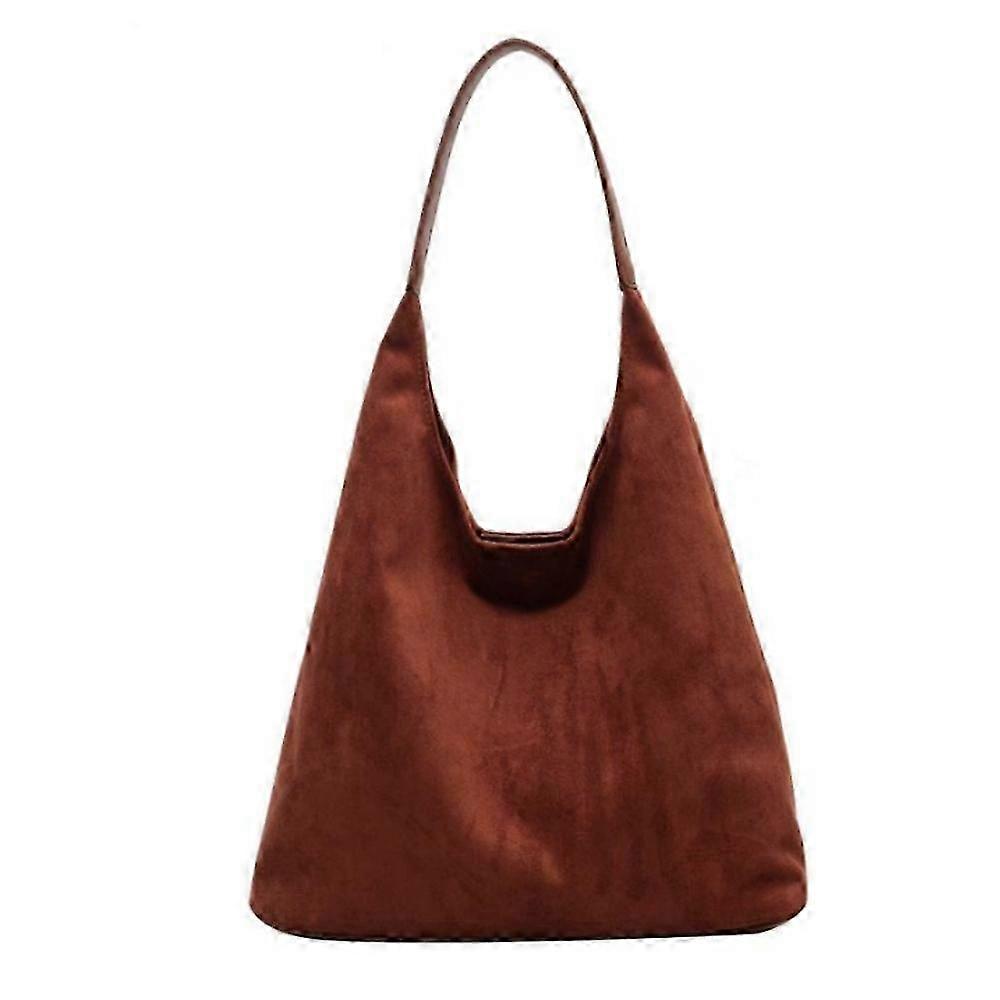 Sacs Hobo en cuir pour femmes Sac à main en daim Sac fourre-tout ample sac à bandoulière marron