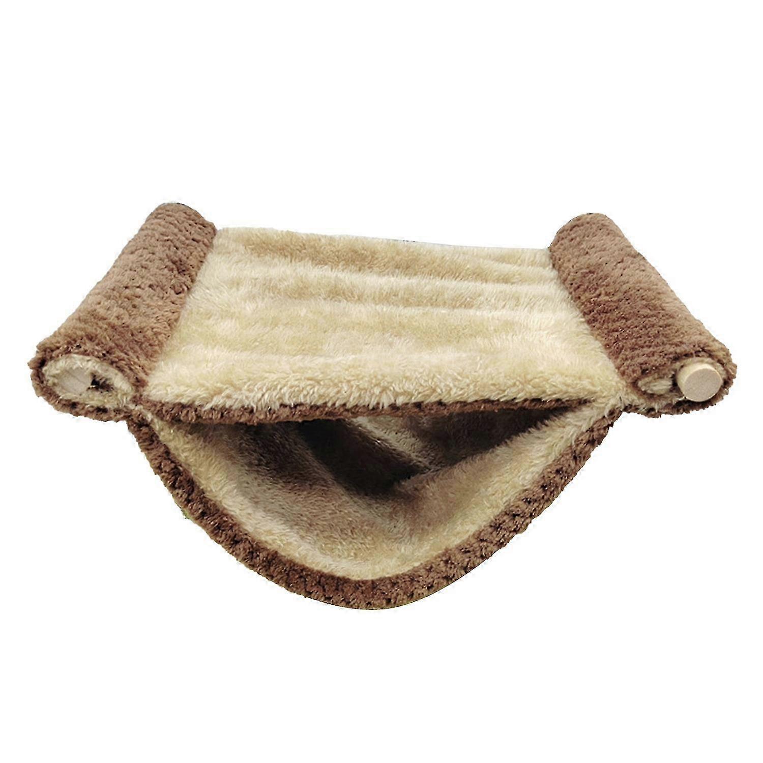 Small Animal Hammock Double Layer Easy to Clean Plush Hanging Hammock Bed for Squirrels Golden Bears