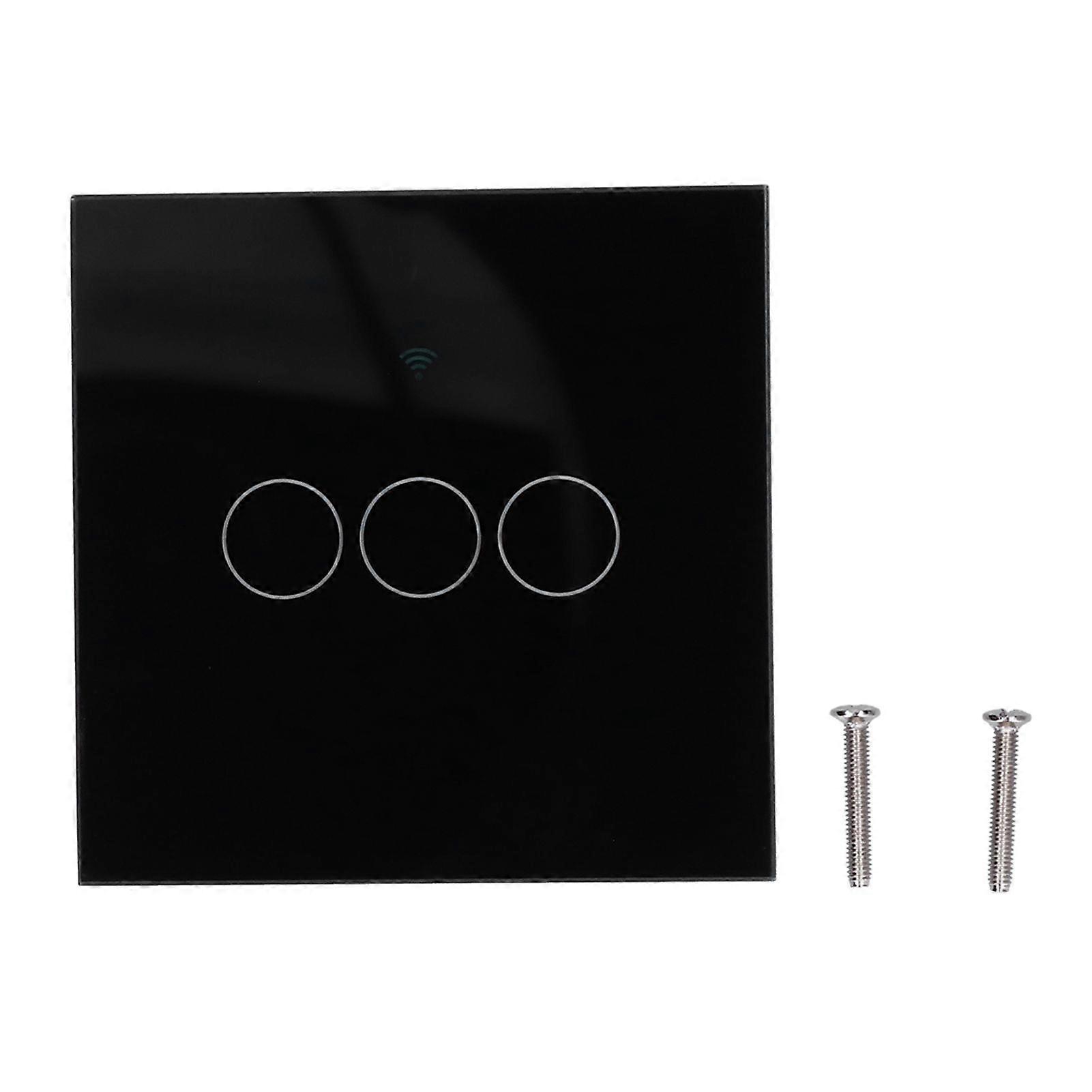 For Tuya Zigbee Light Switch 3Gang Remote Control Touch Switch 100240V 50HZ/60HZ