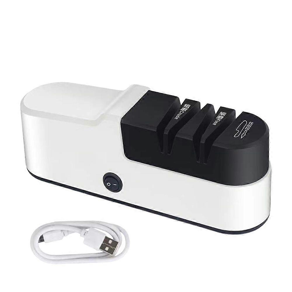 Electric Cutter Sharpener Professional Two-Stage Sharpening Polishing System Quick Easy to Use Professional Blade Polishing Tool for Home