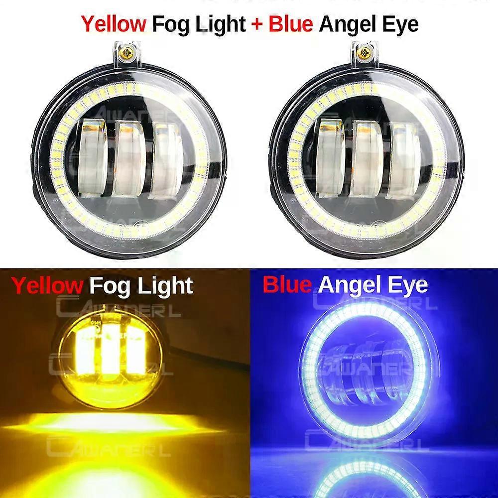 Applies to 30W Canbus Car Right + Left LED Fog Light For Jeep Compass 2007 2008 2009 Angel Eye Fog Daytime Running Lamp DRL 2 Pieces