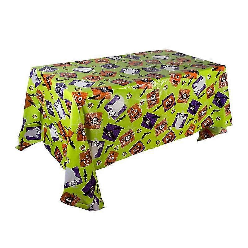 Iögonfallande Bordsduk Slitstark Plast Dekorativ Halloween Utsökt Bordsöverdrag för Kök JIKAIX