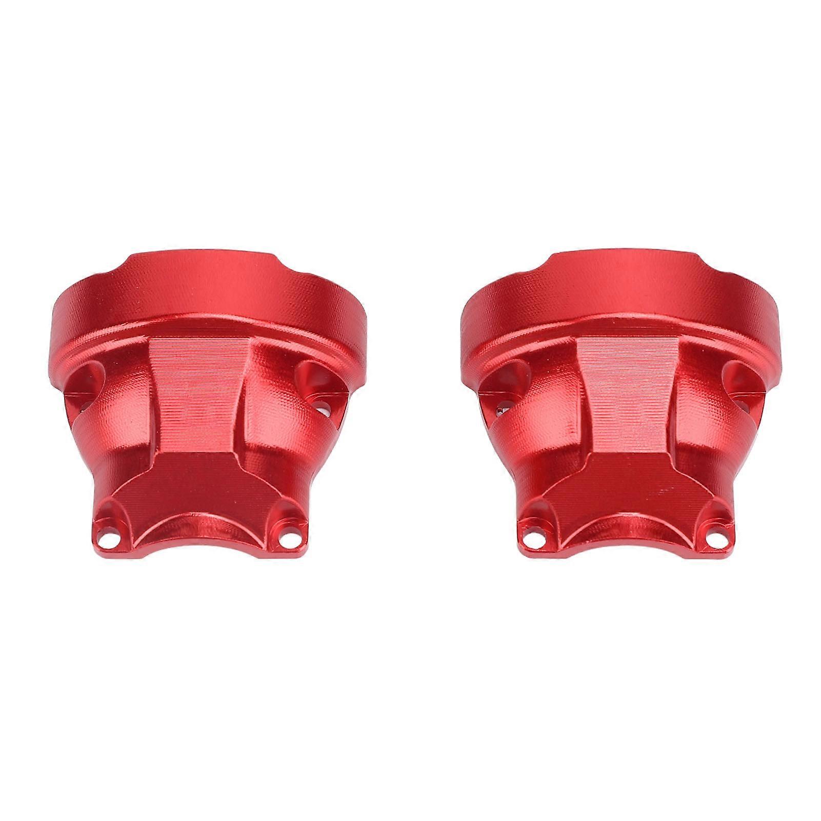 2PCS RC Car Axle Covers Front and Rear Universal Aluminum Alloy Bridge Guard Replacement for Redcat GEN8 Climbing Car Red