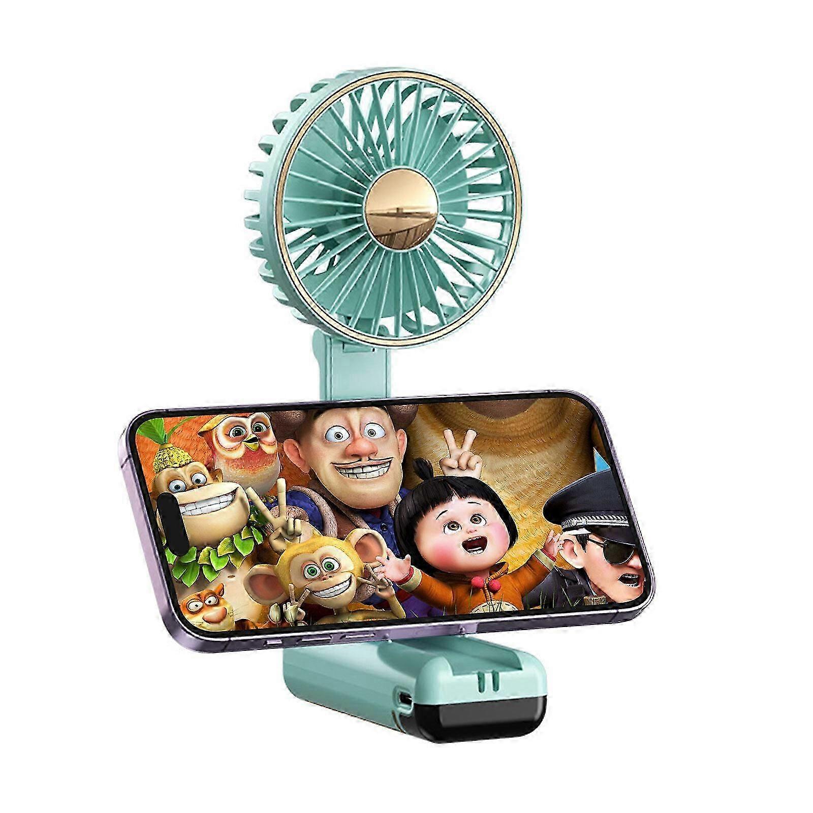 New Portable Handheld Fan, Mini Hand Held Fan with Lanyard,5000mAh Desk Fan