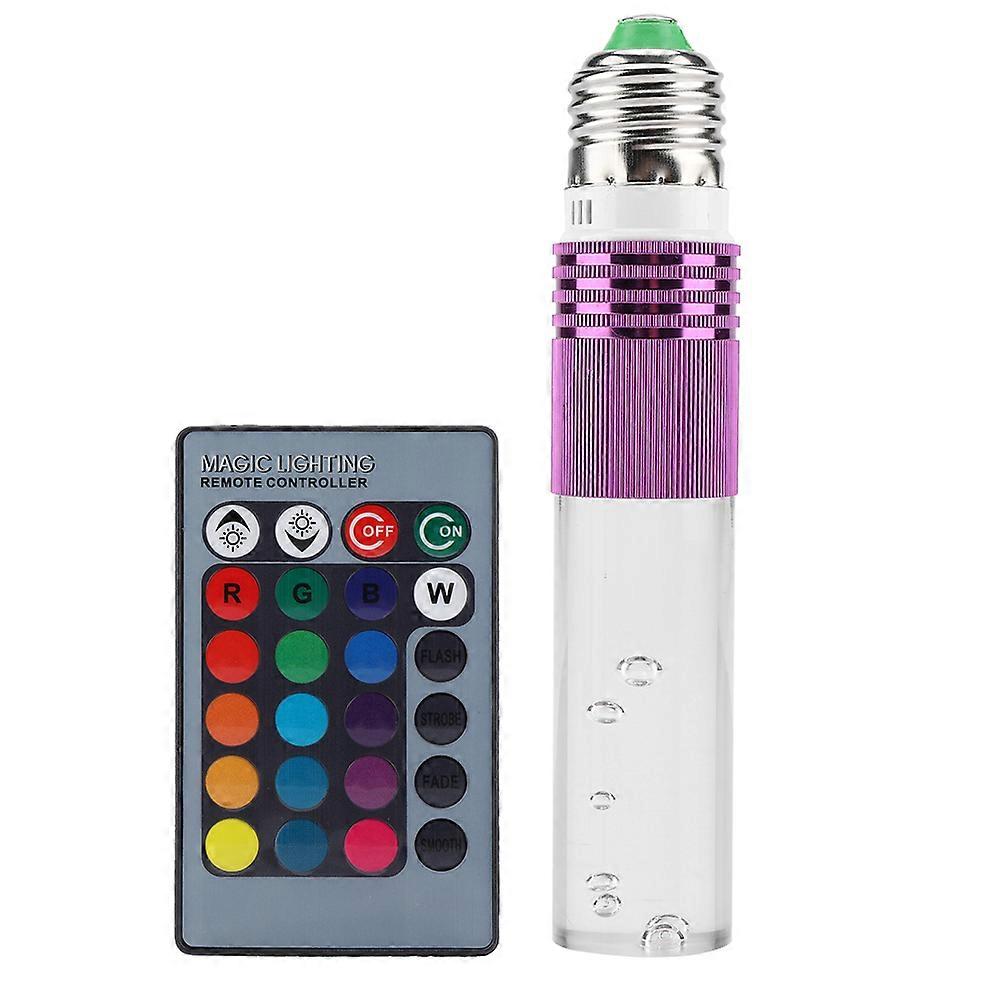 3W E27 RGB 16 Color Changing LED Crystal Light Bulb Lamp with Remote Control (Purple)