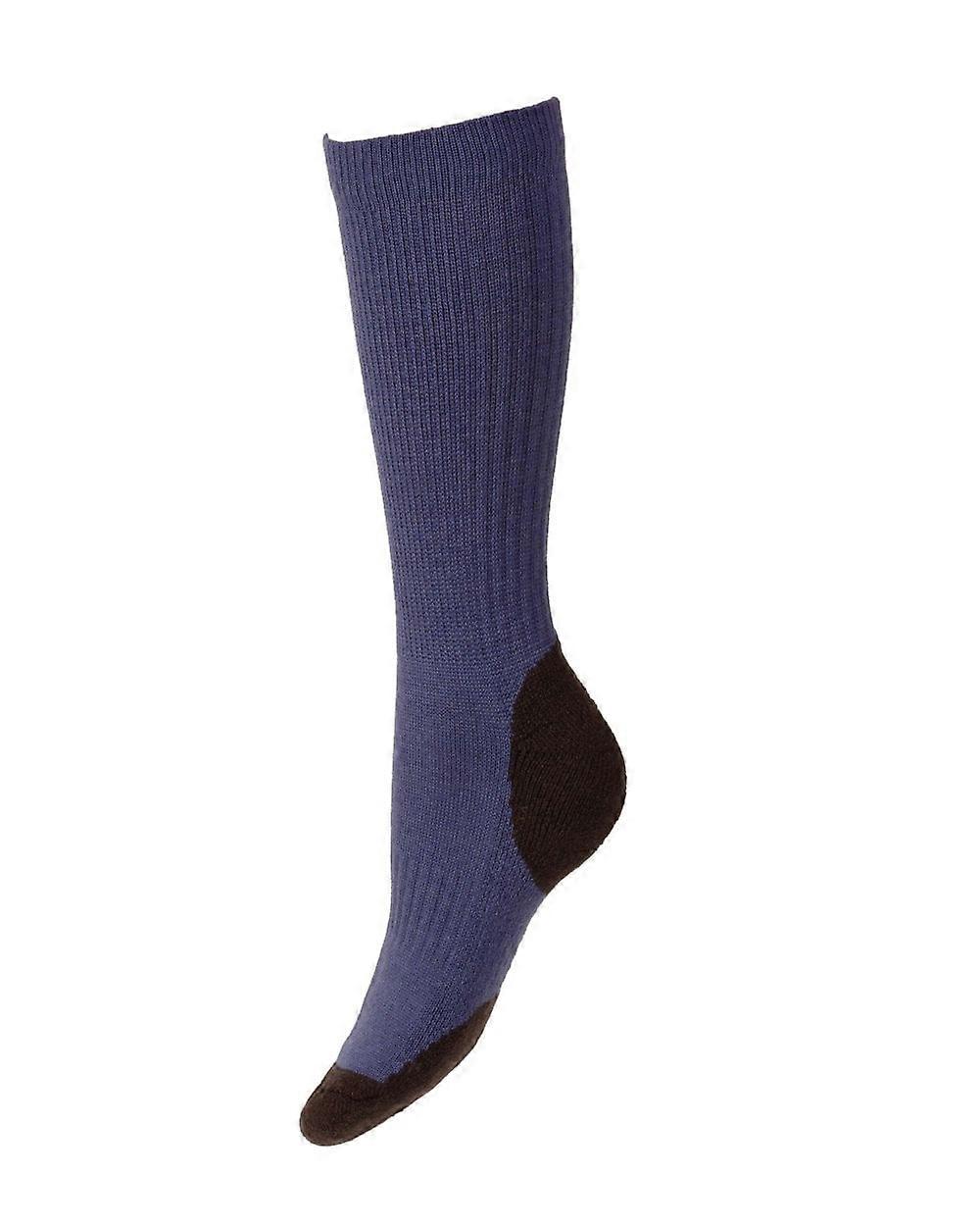Women's House of Cheviot Walking Socks Ladies Ben Trek Socks ~ Denim