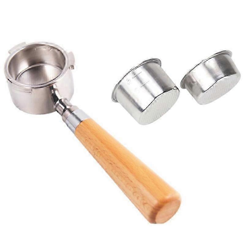 Coffee Bottomless Portafilter for Filter 51MM Replacement Filter Basket Set Coffee Accessories, 3PC