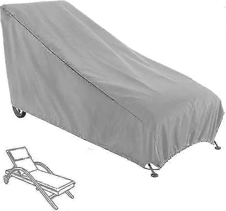 Copertura per lettino prendisole Impermeabile Copriletto da esterno Copertura per mobili da giardino 208x76x79cm Nero e grigioP20211224751