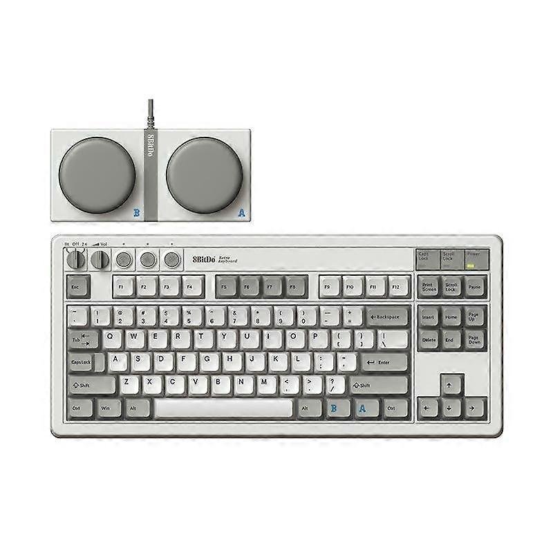 8BitDo Retro87 M Wireless Triple Mode Connection Keyboard Light Gray Keyboard