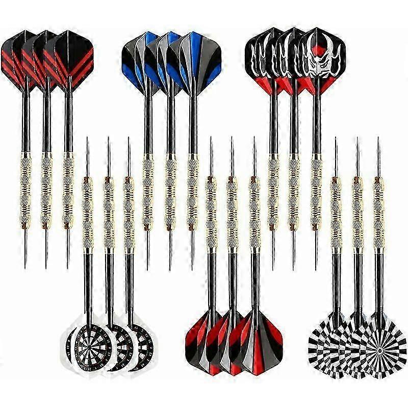 Professional Steel Tip Darts, 18-Piece Set for Dart Games
