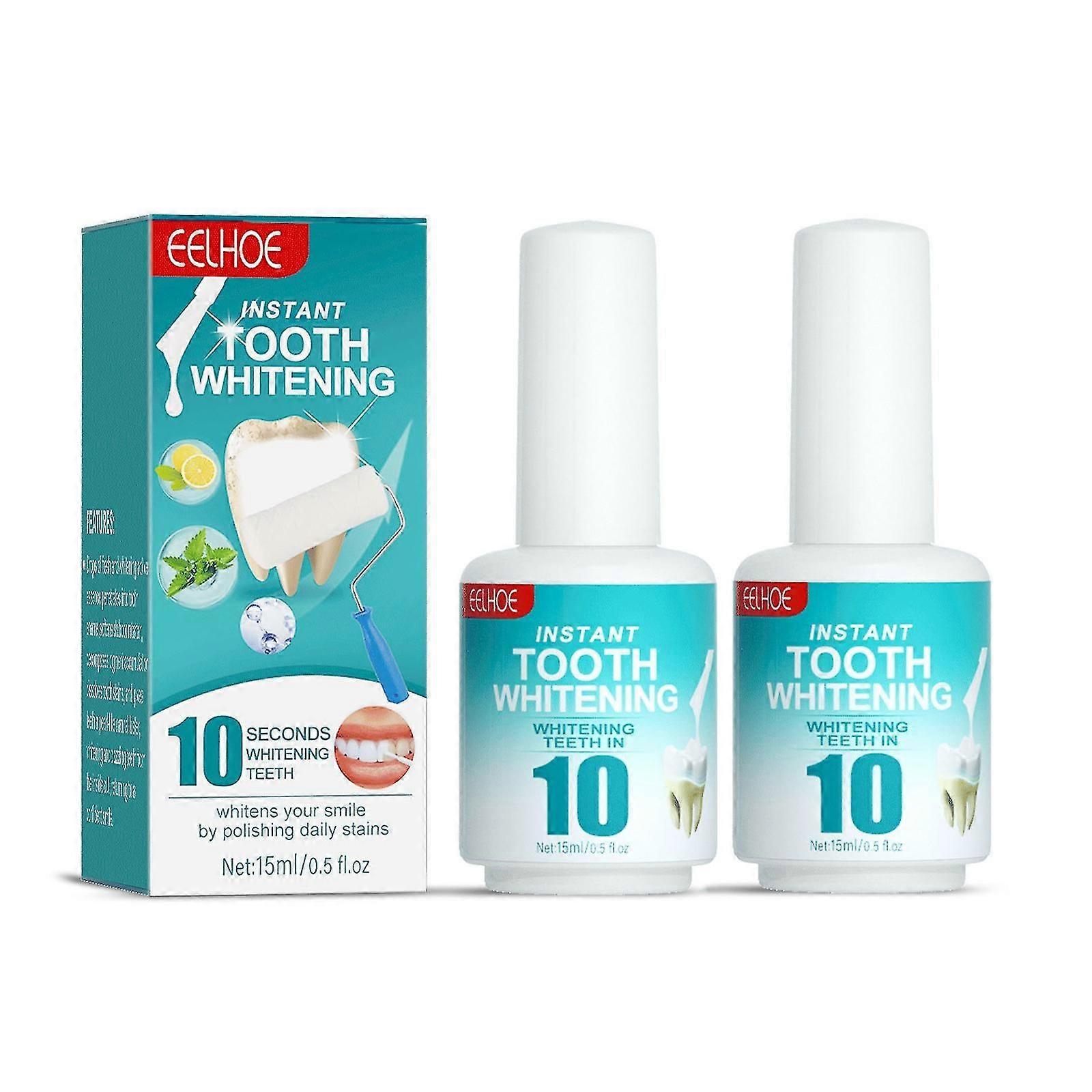 - 2pack Tooth Paint, Teeth Whitening Paint, Tooth Polish Uptight White, Instantly Get A Shiny Smile, Easy To Apply