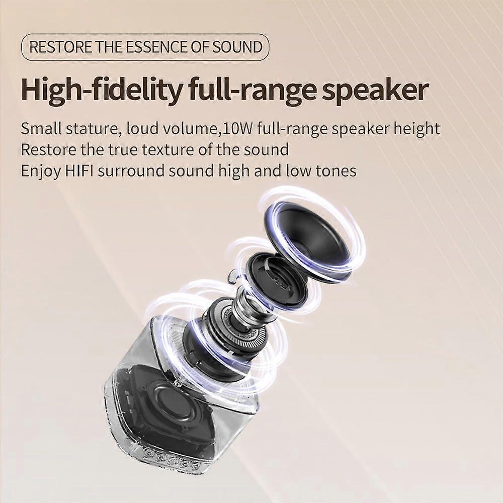Mini Karaoke Machine Wireless Microphone and Speaker Set with 2 Microphone Rechargeable LED Color Light Handheld Mic Karaoke Speaker Gifts for Birthda