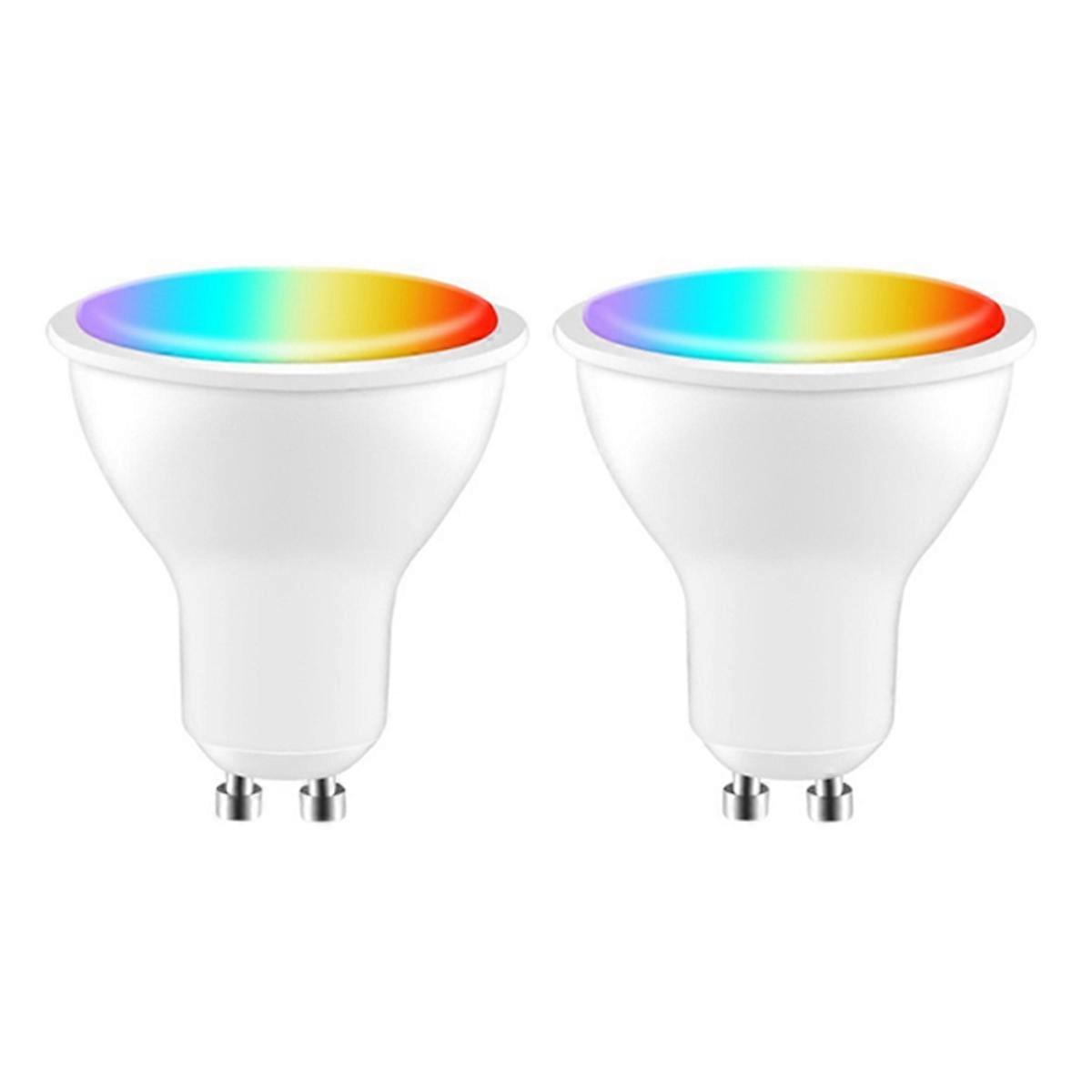 Tuya GU10 Smart LED Bulb Dimmable 5W AC200-240V WIFI+Bluetooth Smart Life App Control Work with Alexa Home 2PCS