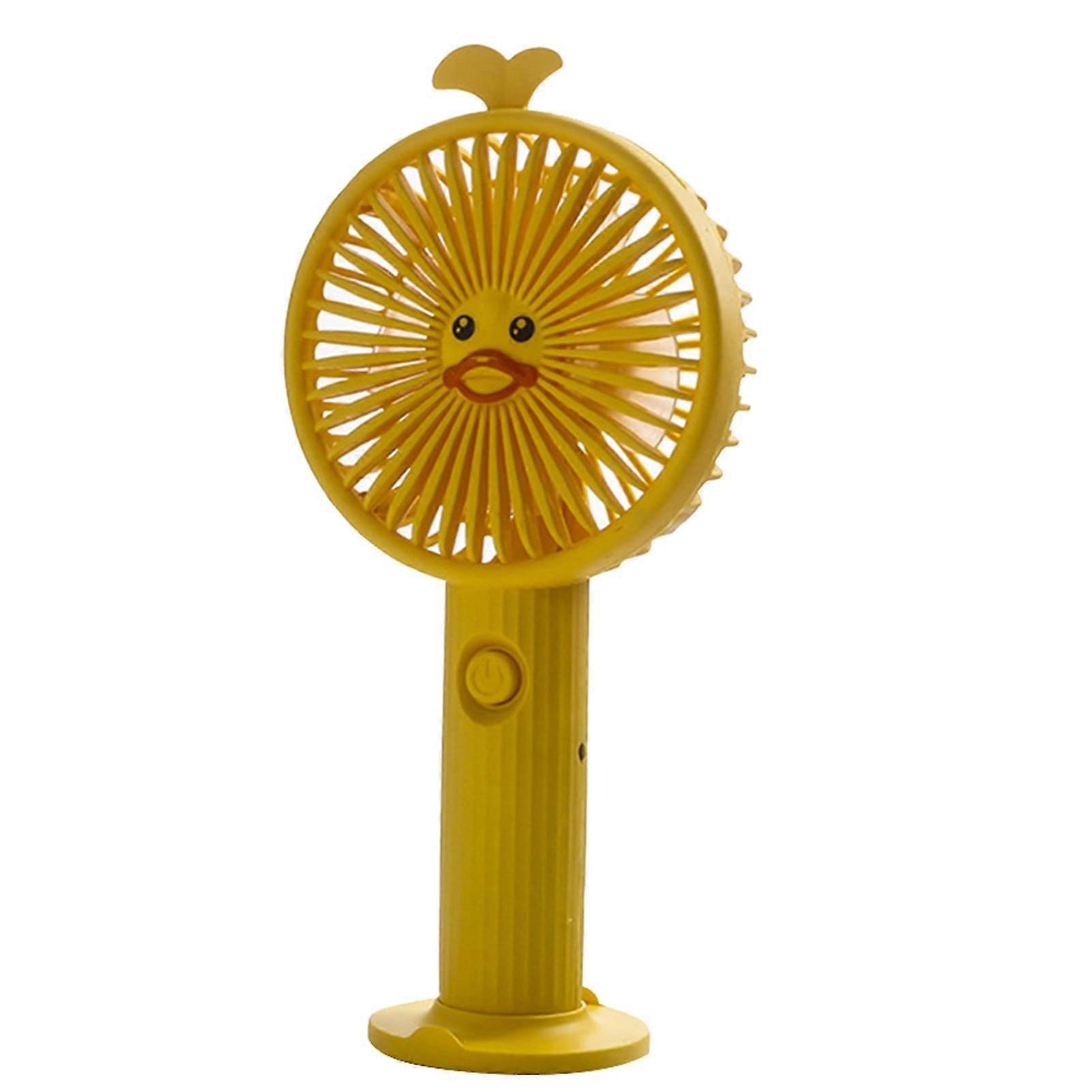 Handheld Small Fan with Cell Phone Holder USB Charging Portable and Durable