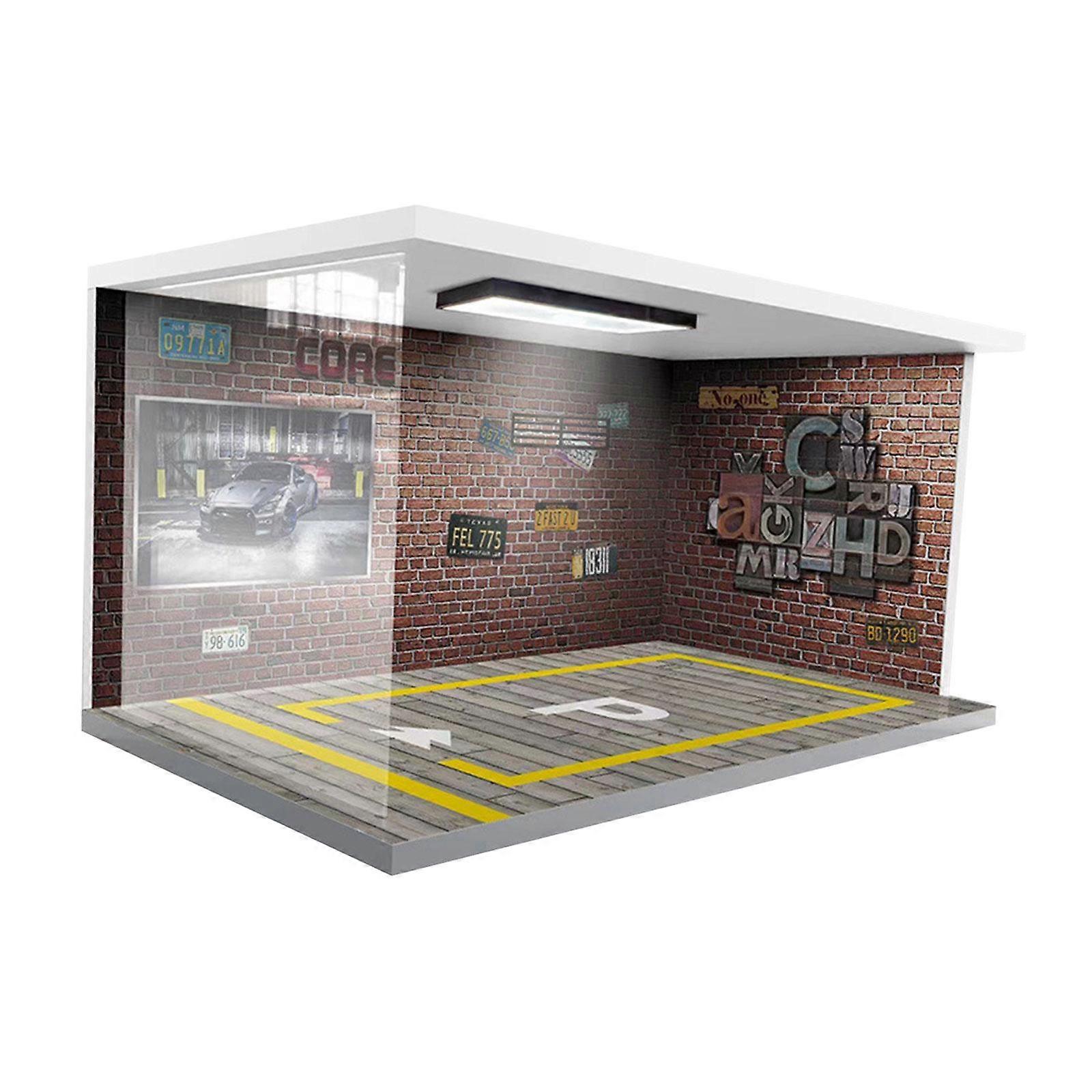 Parking Lot Model Car Diecast Car Display Case Vehicle Garage Showcase Car Model