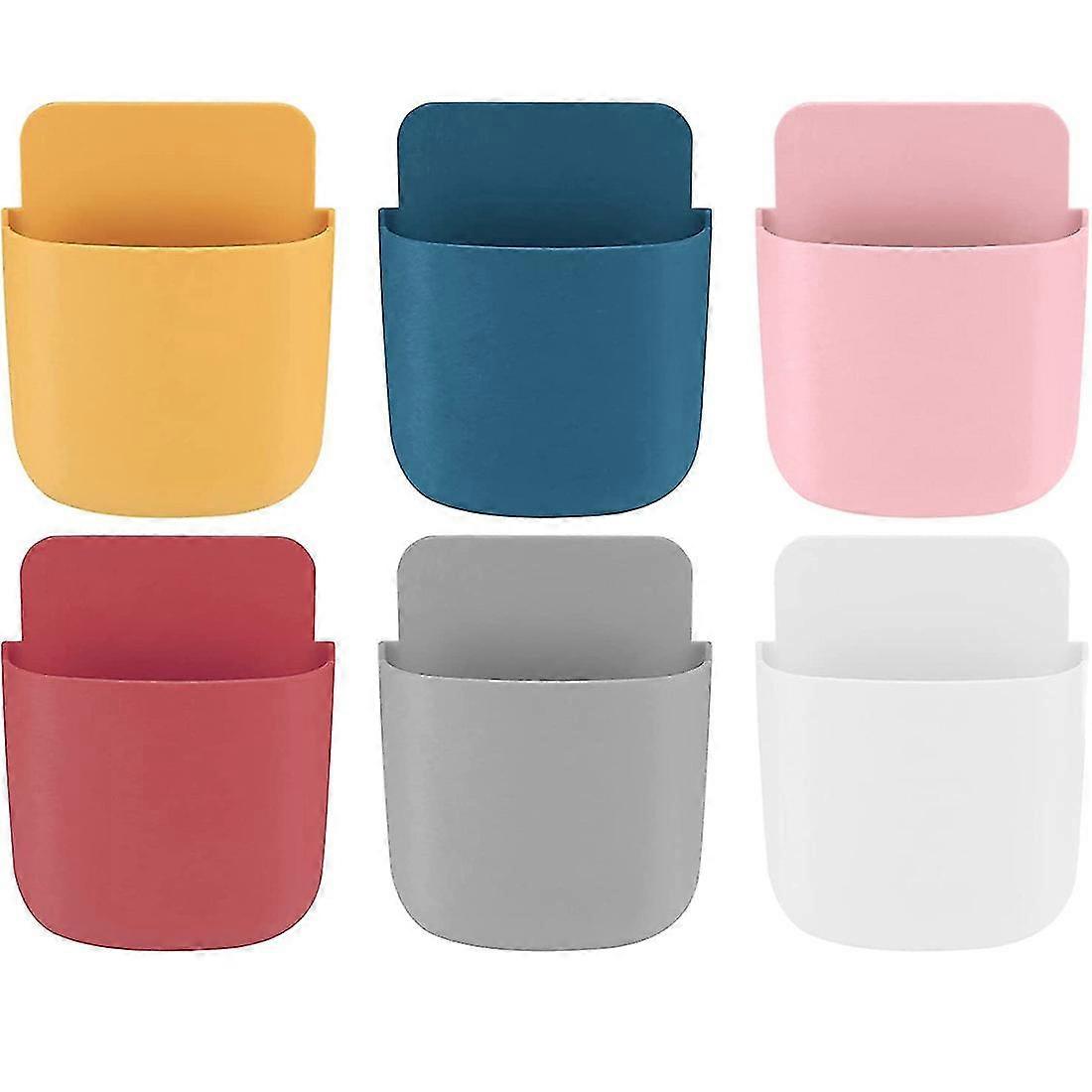 Wall Mounted Self-Adhesive Remote Control Holder for TV Remote & Phone Storage, 3 Pack