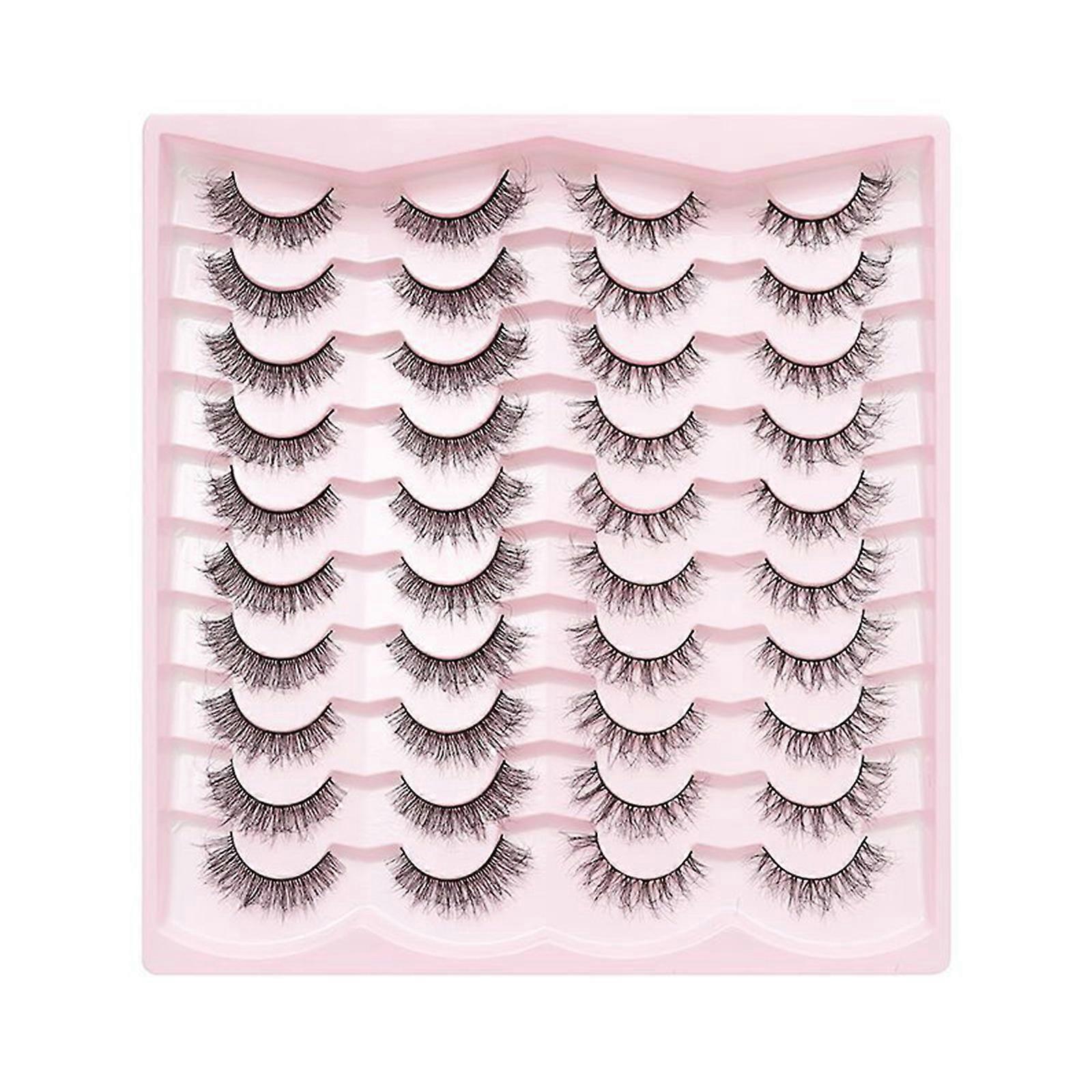 Faux Mink Ripset Pörröinen kissansilmä tekoripset Dramaattiset minkkiripset Wispy volyymi tekoripset