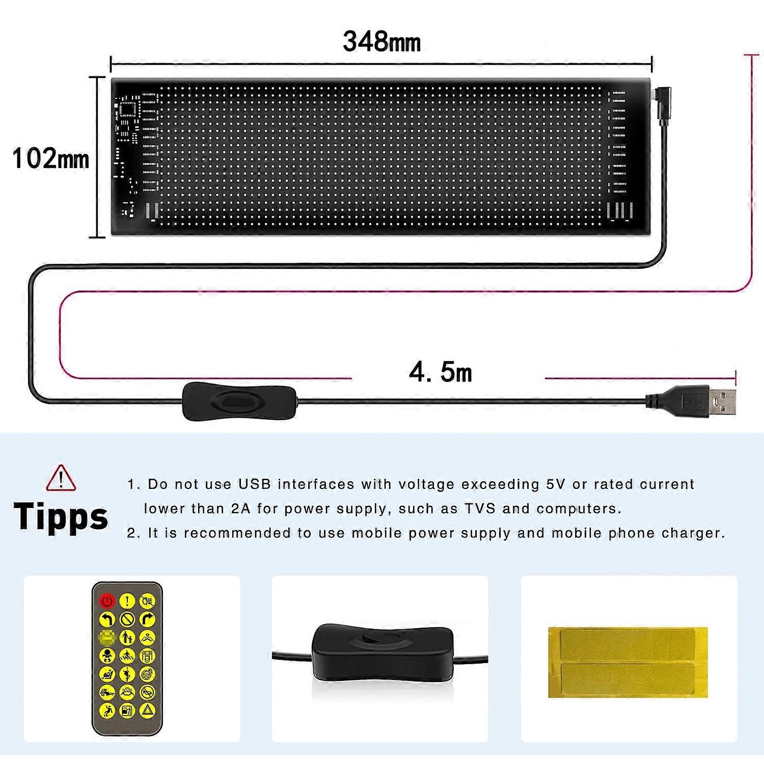 LED Flexible Display APP BT Auto Werbebildschirm Vollfarbe Intelligenter Fahrzeugaufkleber Soft Scree