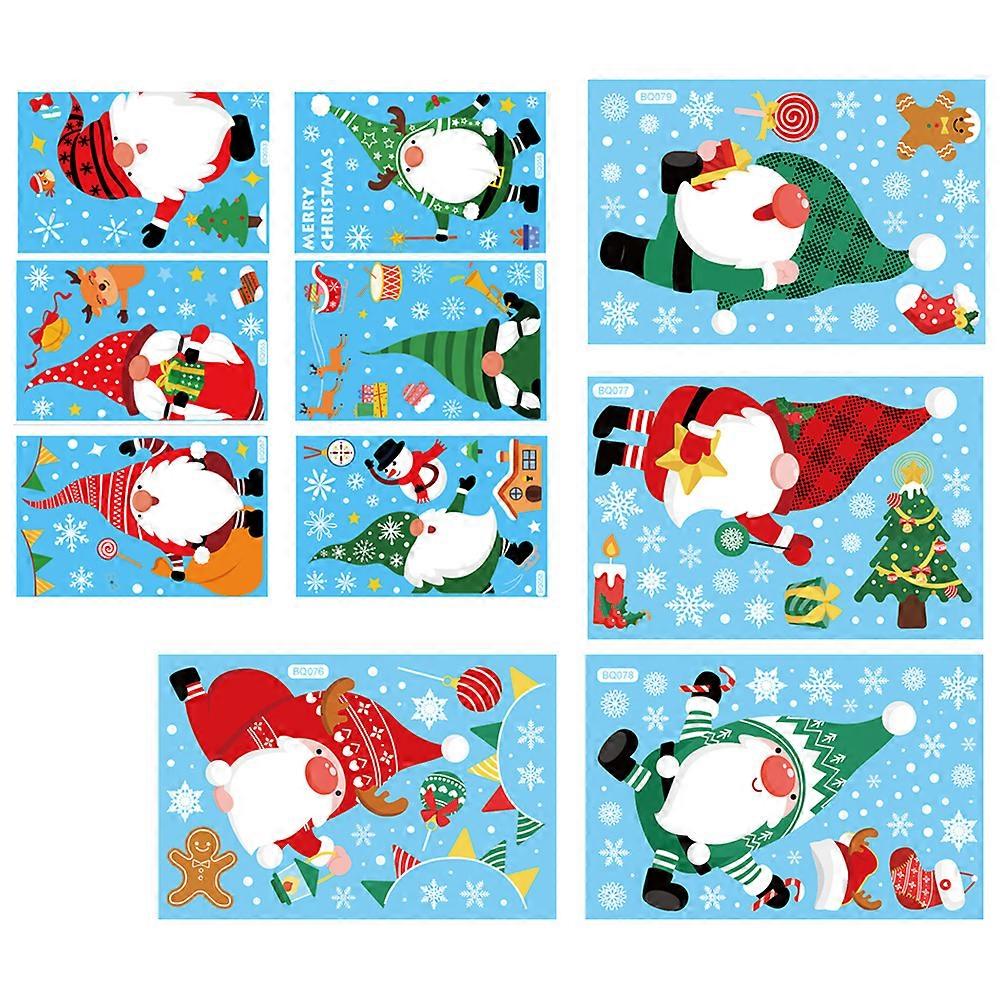Static Window Decals, Reusable Christmas Stickers, Double Side Printed