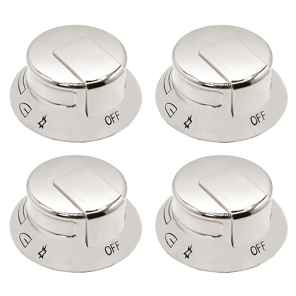 4Pack Cooktop Burner Control Knob for Frigidaire Electrolux Replaces