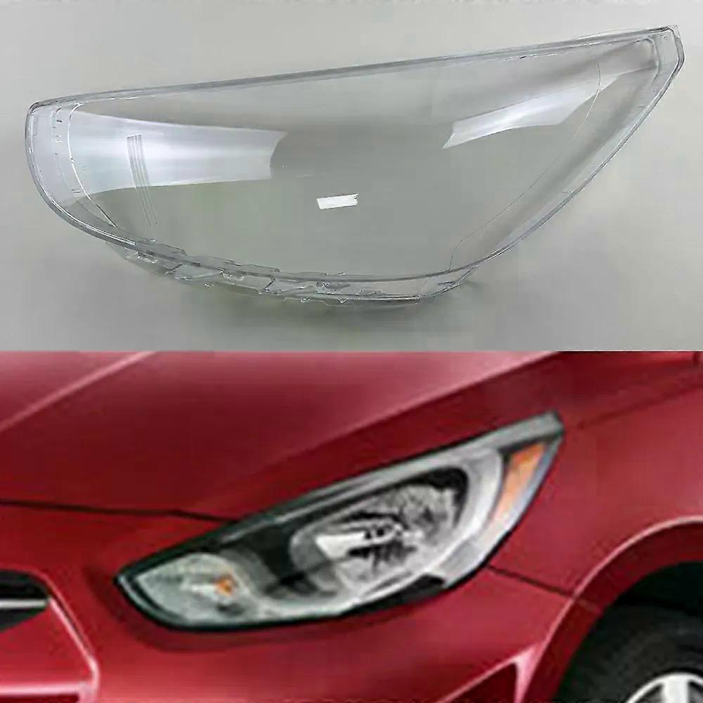 For Hyundai Accent (Overseas Version) 2011-2014 Headlight Cover Transparent Headlamp Shell Plexiglass Replace Original Lampshade