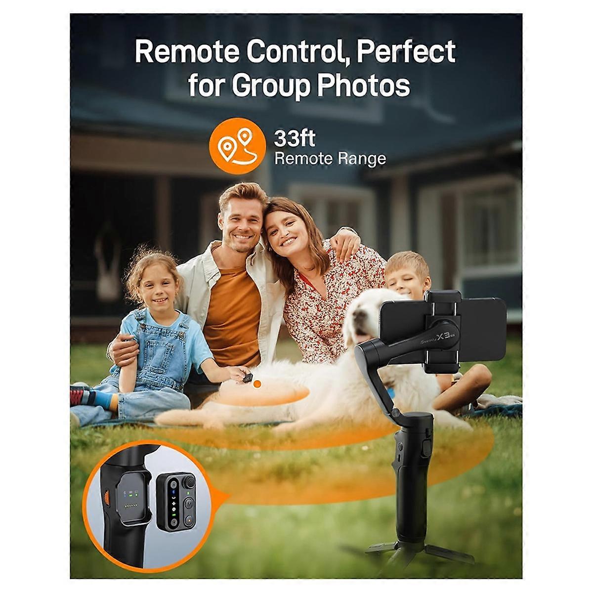 ISteady X3 SE Gimbal Stabilizer Portable Foldable 3-Axis Phones Gimbal with Detachable Remote Control