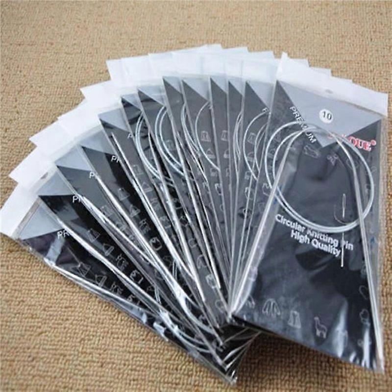 Knitting Needles - Not Specified - Pack of 11 - Stainless Steel - Length 80 cm - Varied Width