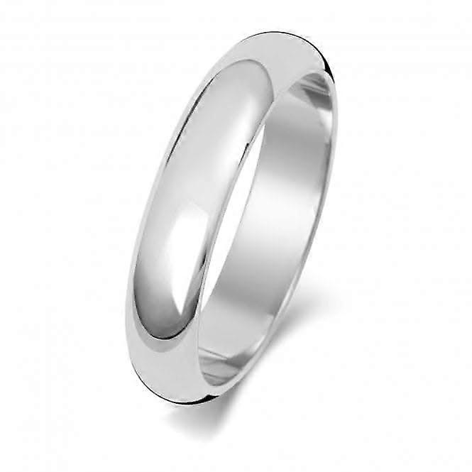 结婚戒指铂金 D 形 4mm-1.75 结婚戒指 WP104H