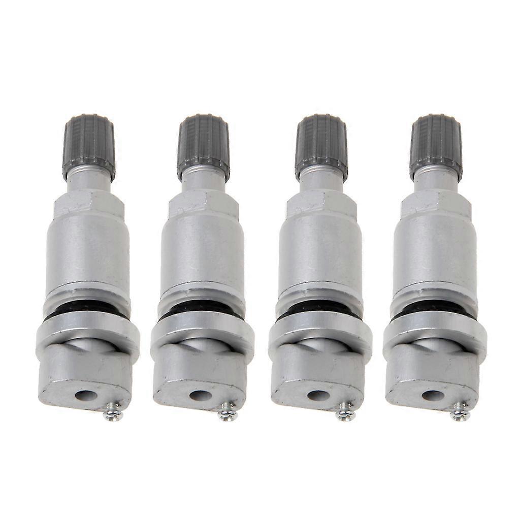 4Pcs Auto Tyre Pressure Sensor for Valve TPMS Stem Rep Kit for 407 407SW Tire for Valve Stems Adapter Silver