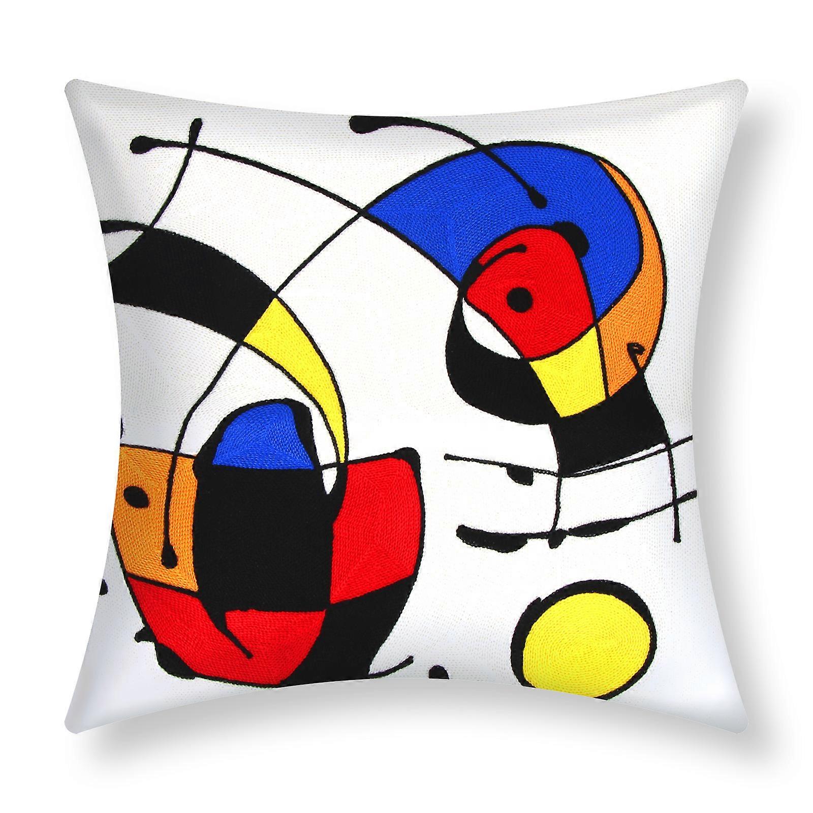 Set of 2 Cushion Covers 45x45 cm Embroidered Art Celesta