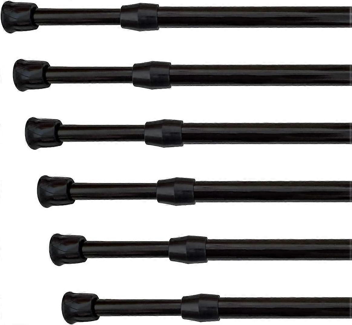 6 Pack Adjustable Spring Loaded Curtain Rod for Window 16-28"