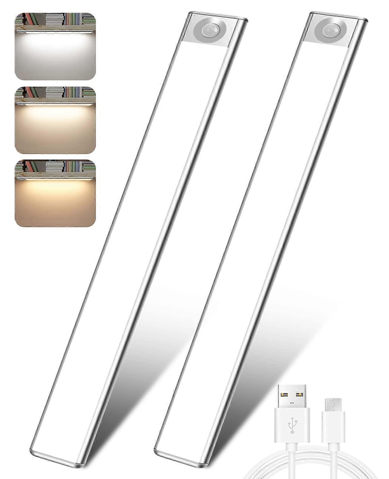 Motion Sensor Under Cabinet Lights Wireless, 15.7 Inches Under Counter Light for Kitchen, Rechargeable LED Under Cabinet Lighting