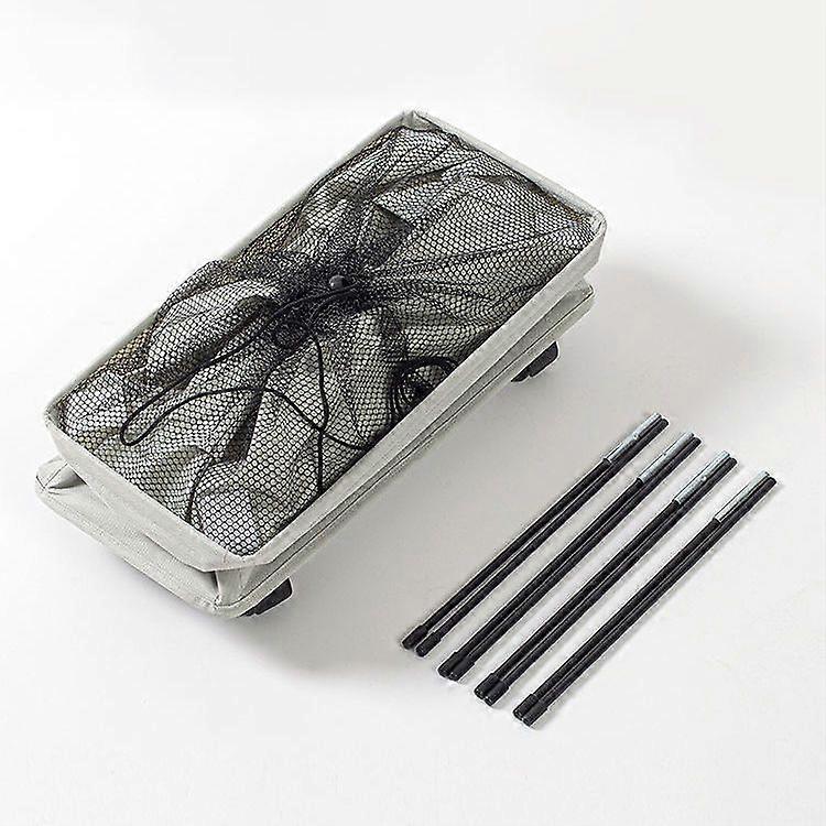 42 Liter Folding Laundry Hamper - Beige with 4 Wheels, Laundry Collector, Rectangular Laundry Bin for Home Clothes Storage