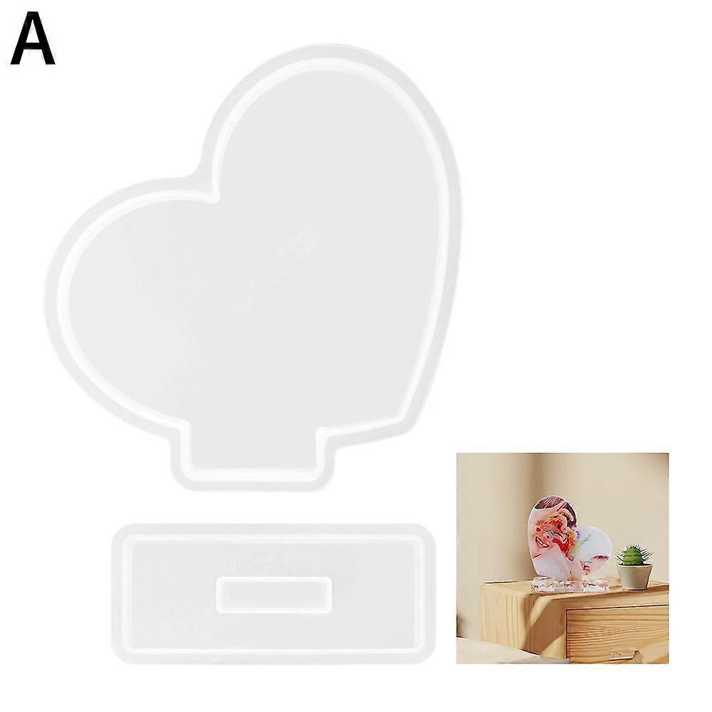 Silicone Mold Set For Resin Heart Round Hexagonal Photo Frames Reusable Non-Stick Easy Clean Crafting With Epoxy Clay Candle Soap Making