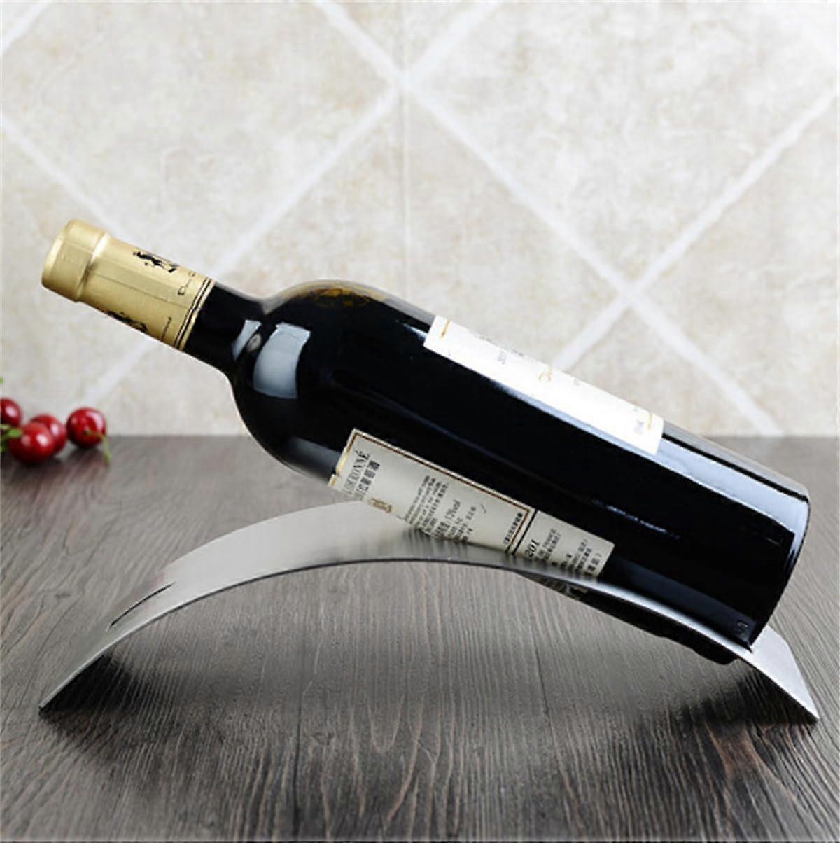 European Stainless Steel Double Arc Bridge Bottle Shelf for Home Use - Creative Design, Durable, Space-Saving Storage