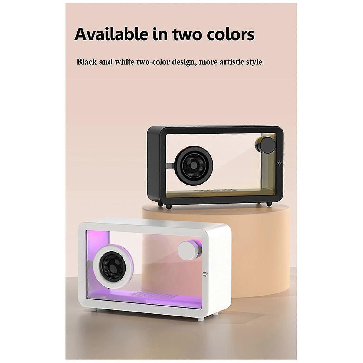 New -M8 Colorful RGB Lamp Transparent Glass Wireless Bluetooth Speakers Outdoor Subwoofer HI-FI Ste