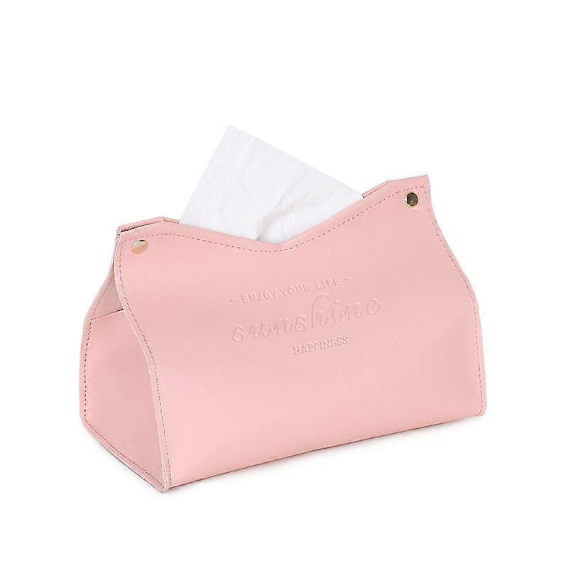 Other storage pink ins style leather tissue box