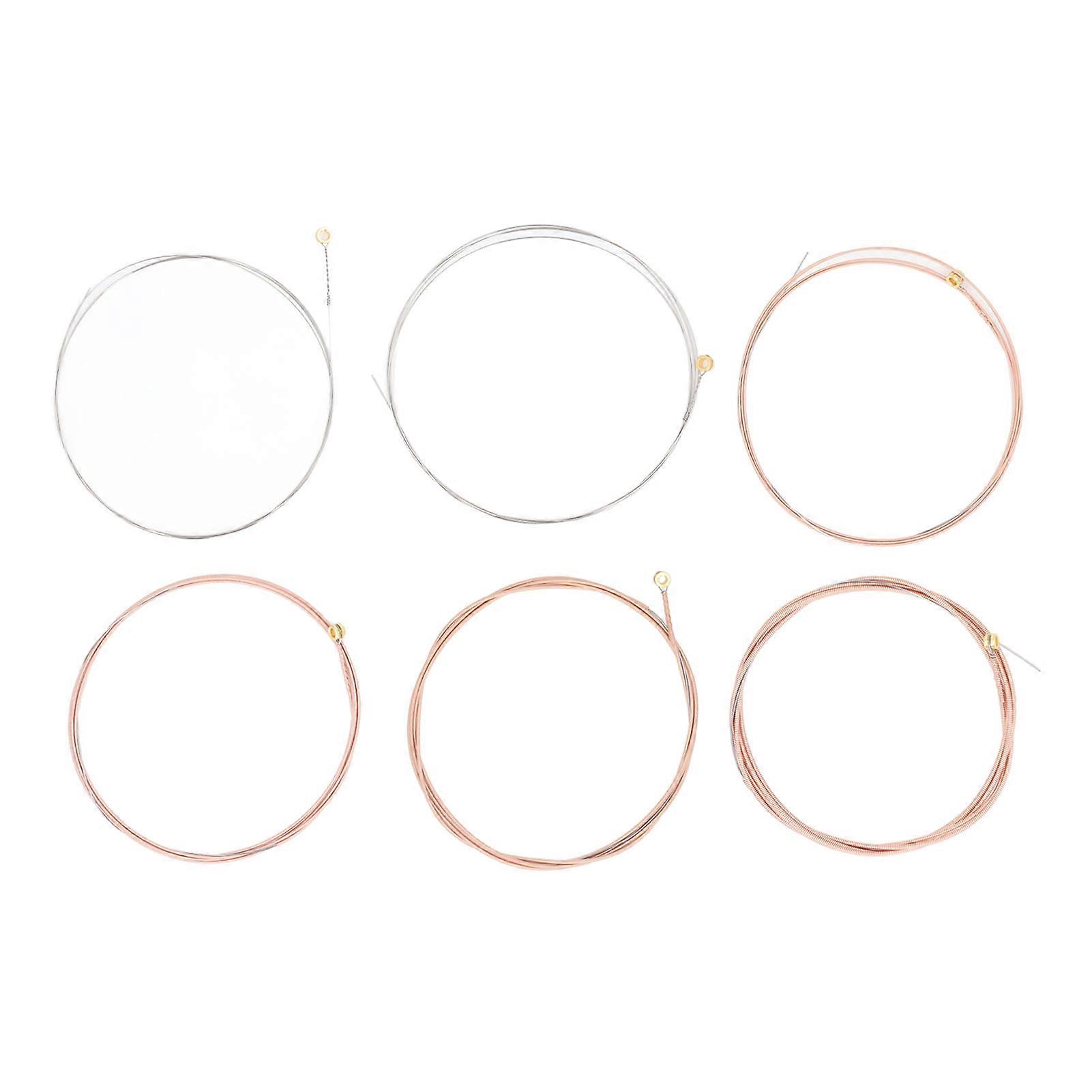 Acoustic Guitar Strings Phosphor Bronze 6 String Replacement Set Hex Alloy .011‑.052