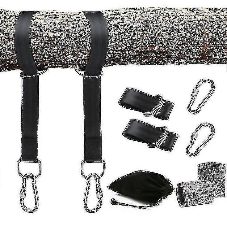Tree Swing Straps Hanging Kit With Two Zinc Alloy Carabiners
