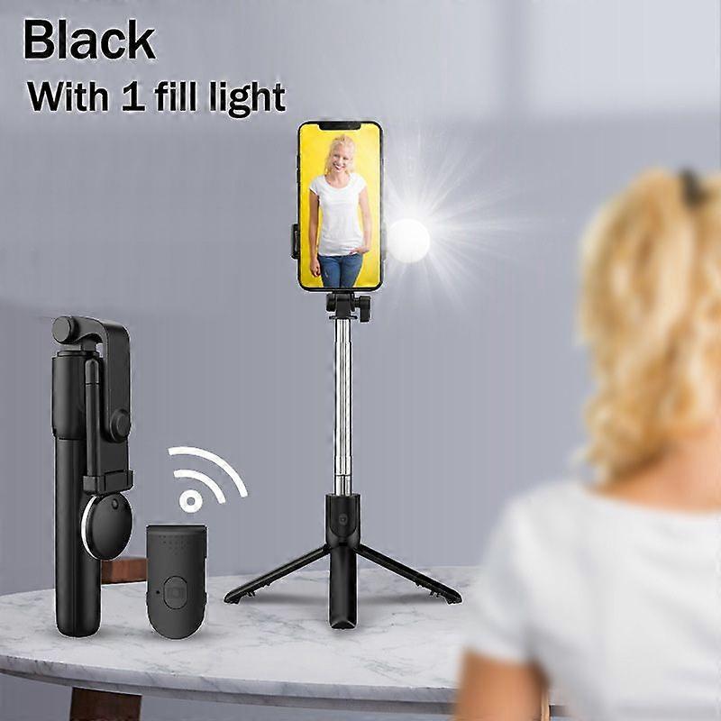 Bluetooth Selfie Stick Ring Light Tripod Led Extensible Stainless Wireless Bluetooth Phone Tripod Compatible for Smartphone